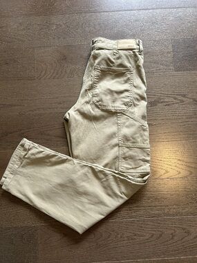 Mavi Luisa High Rise Straight Leg Carpenter Pants Khaki Beige Size 28/29